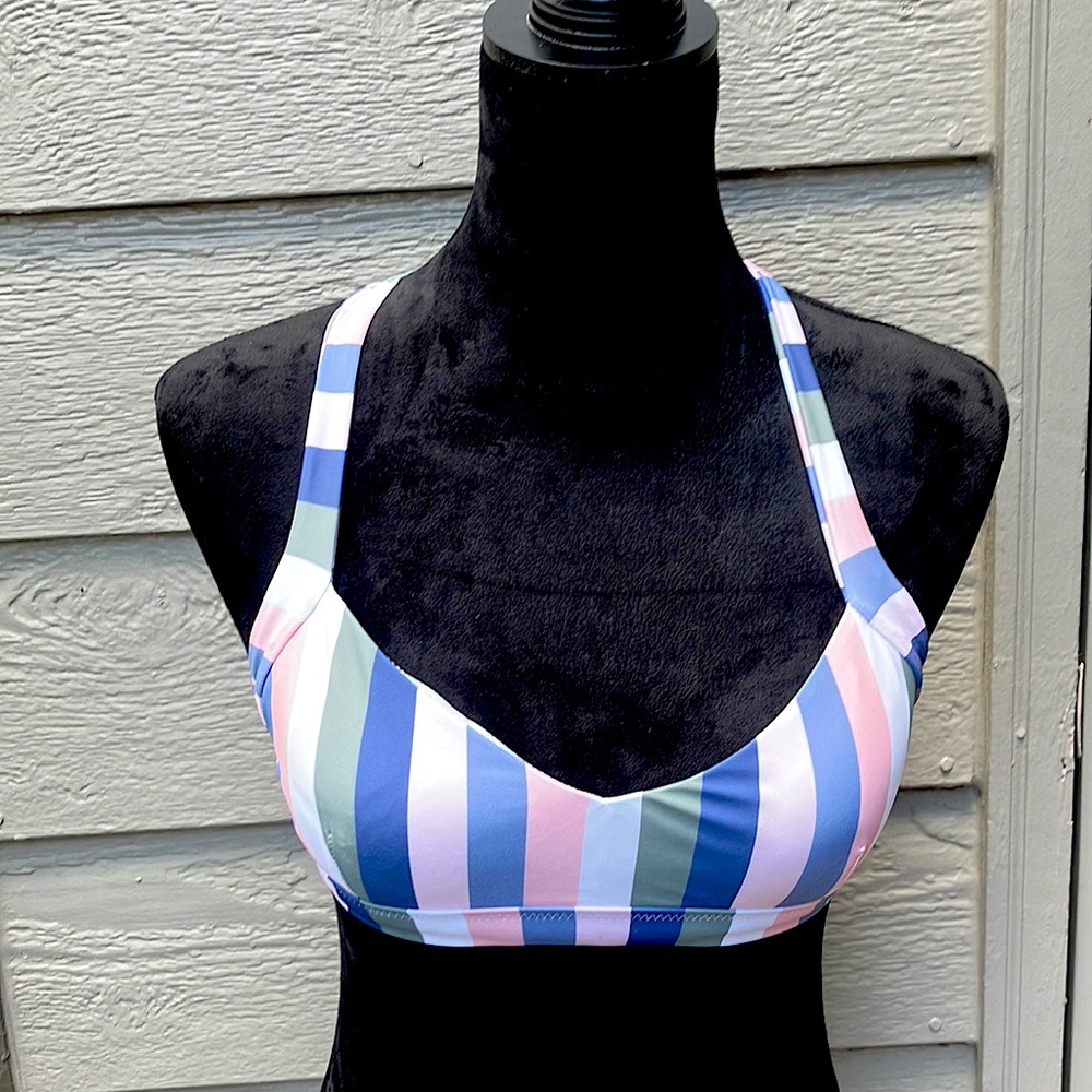 Raisins retro stripes size medium bikini top